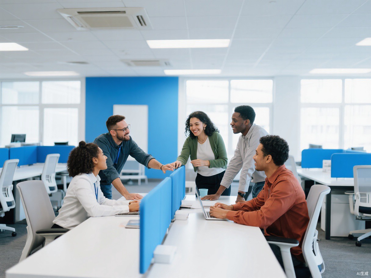 Nexora team collaborating in the office